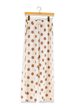 Load image into Gallery viewer, CREAM POLKA DOT TIE PANTS
