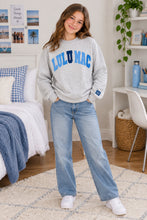 Load image into Gallery viewer, YOUTH LULU MAC SWEATSHIRT HEATHER GREY MULTI STITCH
