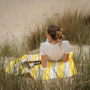 DOCK & BAY XL-CABANA BORACAY YELLOW QUICK DRY BEACH TOWEL