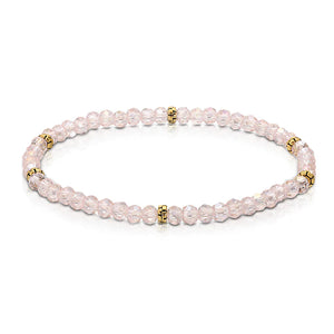 MINI CRYSTAL STRETCH BRACELET W/GOLD ACCENT