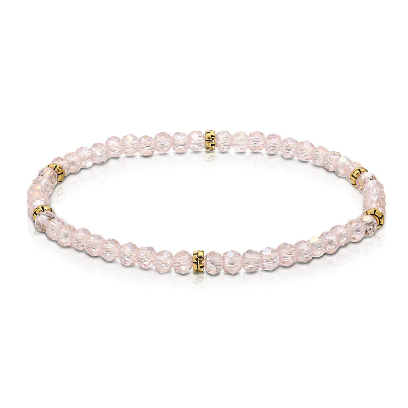 MINI CRYSTAL STRETCH BRACELET W/GOLD ACCENT