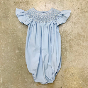 CATHERINE BLUE PEARL SMOCKED BUBBLE