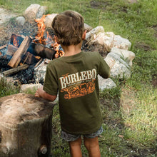 Load image into Gallery viewer, YOUTH BURLEBO HUNTING DOGS ORANGE LOGO - HUNTER GREEN
