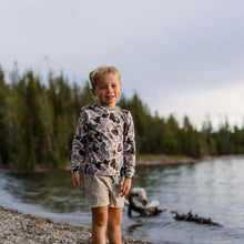 Load image into Gallery viewer, BURLEBO YOUTH PERFORMANCE HOODIE - MALLARD MAYHEM CAMO
