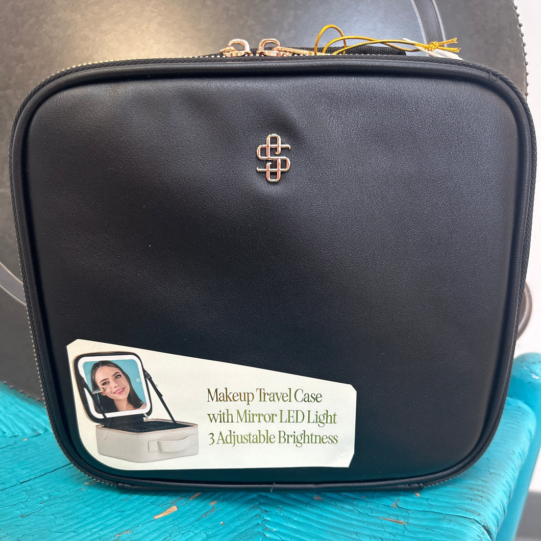LEATHER TRAVEL BAG - BLACK