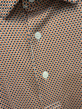 Load image into Gallery viewer, MICRO STATE OUTLINE ORANGE &amp; BLUE PERFORMANCE POLO
