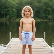 Load image into Gallery viewer, PROPERLY TIED BOYS SPLISH SWIM TRUNK - SHARK ATTACK
