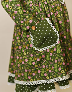 OLIVE DITSY FLORAL POCKET DRESS