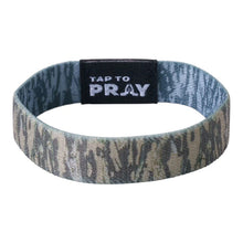 Load image into Gallery viewer, TAP TO PRAY™ WRISTBANDS - BROWN &amp; GREY TREE BARK CAMO
