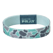 Load image into Gallery viewer, TAP TO PRAY™ WRISTBANDS - RIVER ROCK CAMO MINT
