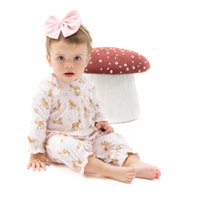 Load image into Gallery viewer, LITTLE FAWN SMOCKED ROMPER
