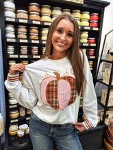 Load image into Gallery viewer, APPLIQUE PUMPKIN TOP - WHITE
