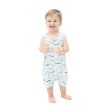 Load image into Gallery viewer, FISHING SLEEVELESS SHORTIE ROMPER
