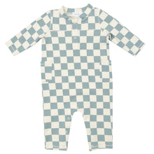 Load image into Gallery viewer, FRENCH TERRY CHECKERBOARD UNI ROMPER
