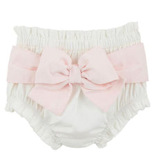 Load image into Gallery viewer, WHITE BOW DIAPER COVER
