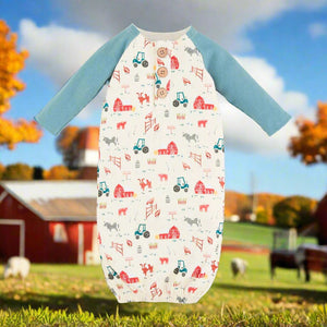 FARM PRINT SLEEPER GOWN