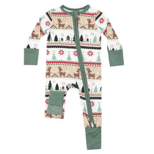 Load image into Gallery viewer, REINDEER 2 WAY ZIPPER ROMPER
