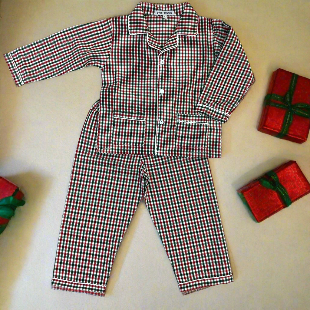 RED/GREEN GINGHAM PJ