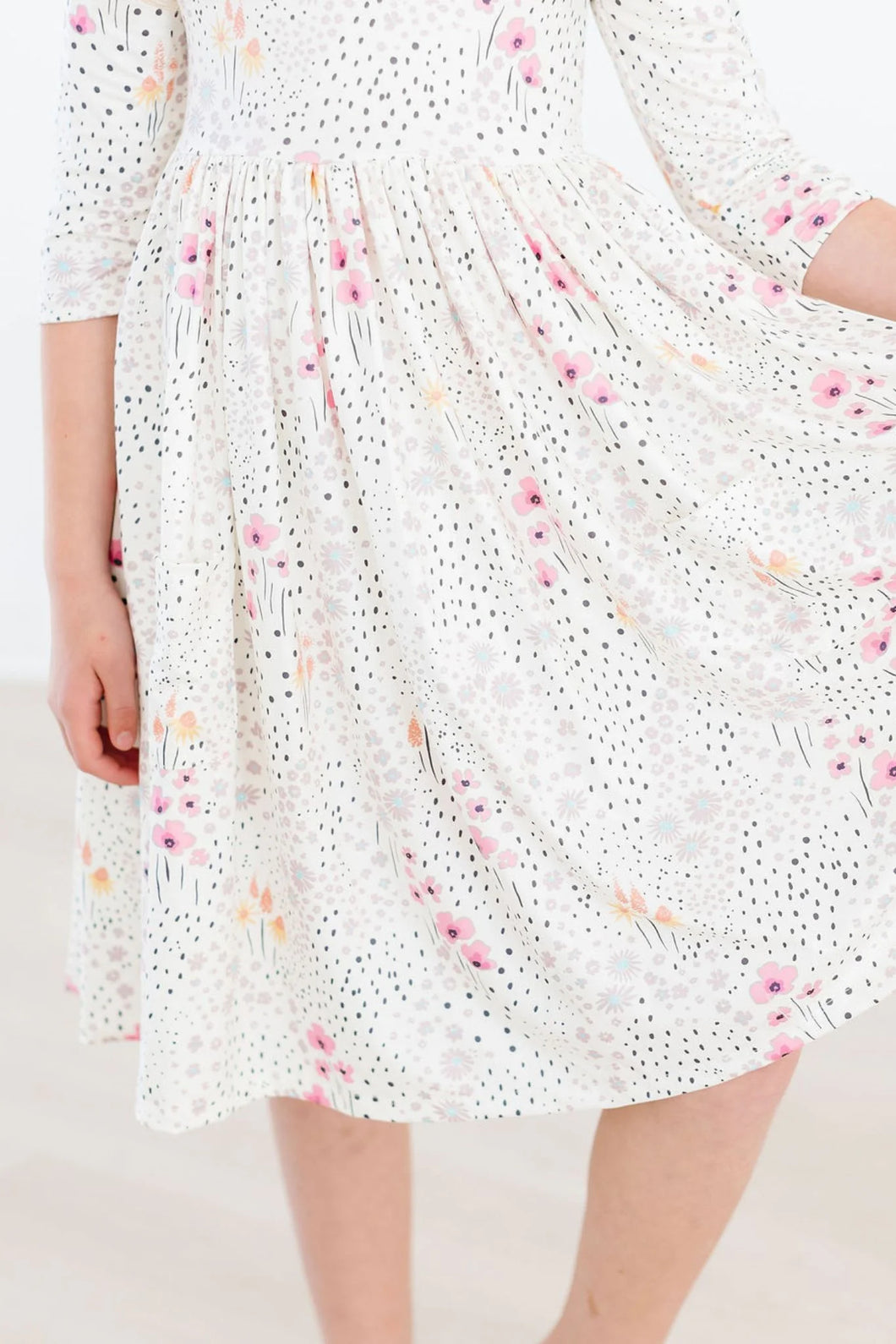 WHIMSICAL WILDFLOWER TWIRL DRESS