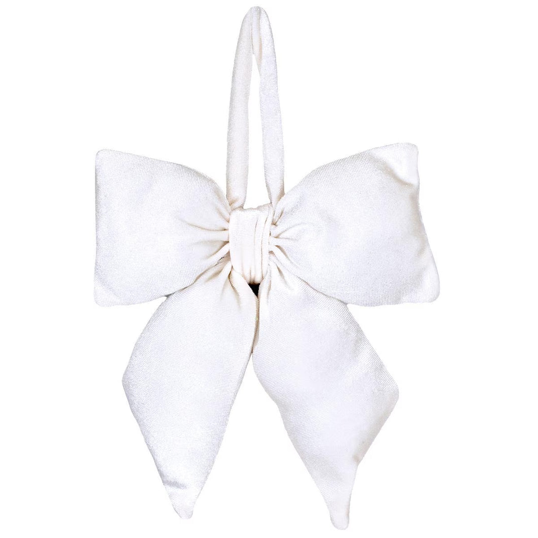 EVELYN BOW ORNAMENT - WHITE