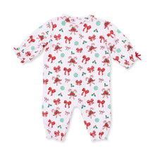 Load image into Gallery viewer, BOWS &amp; CANDY CANES RUFFLE COLLAR ROMPER
