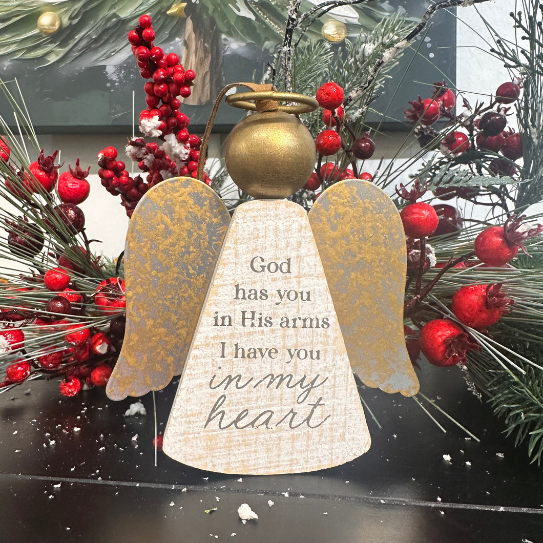 ANGEL SHAPE BEREAVEMENT MESSAGE ORNAMENT