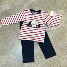 Load image into Gallery viewer, POLICE CAR APPLIQUE BOYS PANT SET
