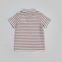 Load image into Gallery viewer, BENNETTE BURGUNDY STRIPE POLO SHIRT
