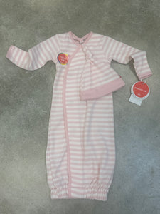 MAGNETIC ME - GOWN & HAT SET PINK STRIPE