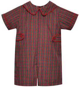 WILLIAM RED PLAID ROMPER