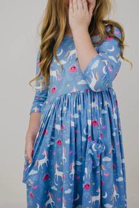 BLUE MOON POCKET TWIRL DRESS