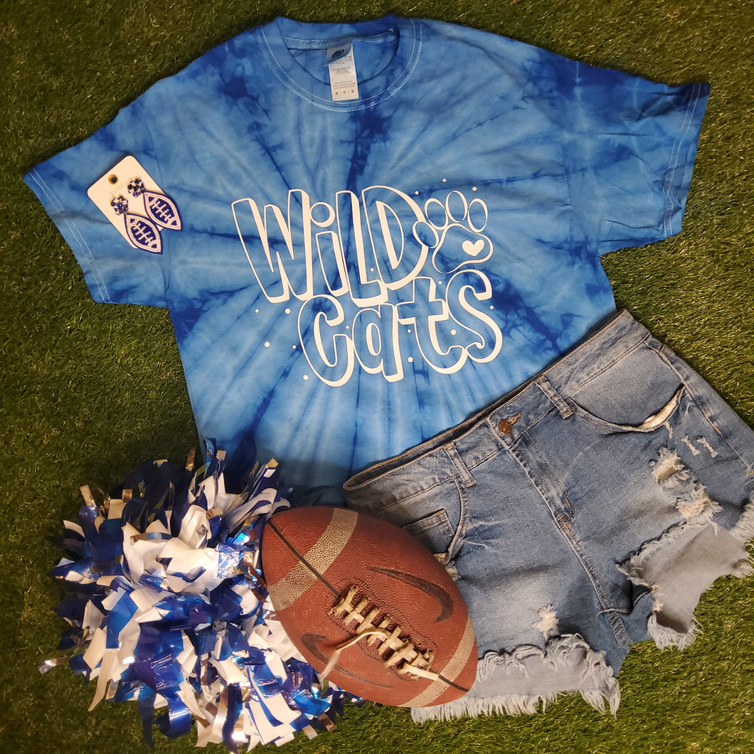 WILDCATS TAILGATE TIEDYE TEE