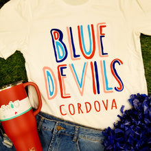 Load image into Gallery viewer, BLUE DEVILS VARSITY TEE
