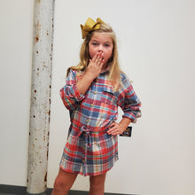 Load image into Gallery viewer, STELLA BLUE PLAID DRESS
