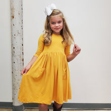 Load image into Gallery viewer, SUNFLOWER TWIRL DRESS
