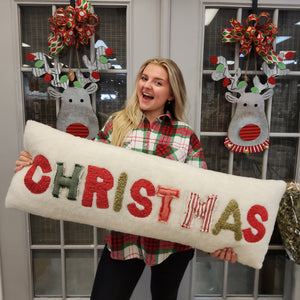 CHRISTMAS FUZZY PILLOW