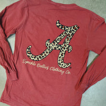 Load image into Gallery viewer, ALABAMA LEOPARD A  LONG SLEEVE TEE
