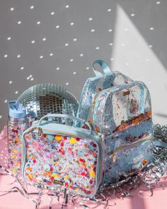 CONFETTI SKY BLUE CLEAR LUNCHBOX