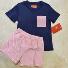 Load image into Gallery viewer, HUDSON BOYS SHORT SET - NAVY/RED
