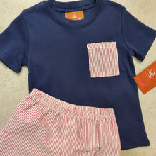Load image into Gallery viewer, HUDSON BOYS SHORT SET - NAVY/RED

