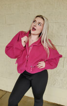 Load image into Gallery viewer, LONDON SNAP JACKET - HOT PINK
