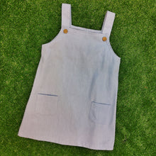 Load image into Gallery viewer, CHAMBRAY JUMPER DRESS WITH POCKETS
