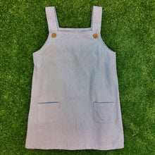 Load image into Gallery viewer, CHAMBRAY JUMPER DRESS WITH POCKETS
