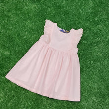 Load image into Gallery viewer, PINK LINEN DRESS WITH LACE
