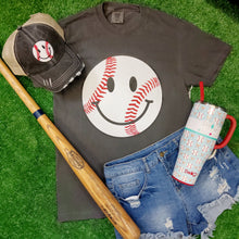 Load image into Gallery viewer, BASEBALL HAPPY FACE TRUCKER HAT
