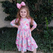 Load image into Gallery viewer, HANGIN WITH MY PEEPS POCKET TWIRL DRESS
