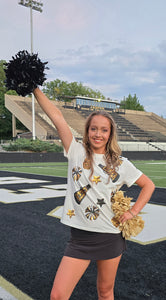 ADULT CHEER SHIRT - BLACK & GOLD