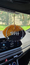 Load image into Gallery viewer, BLACK &amp; GOLD FOOTBALL CAR FRESHIE
