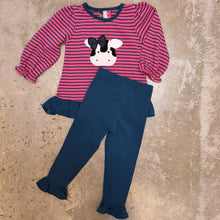 Load image into Gallery viewer, COW RUFFLE PANT SET
