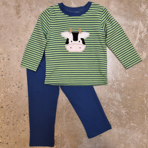 BOYS COW PANT SET